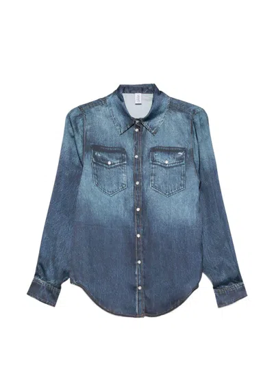 Liujo Camicia A Maniche Lunghe In Denim  In Blue
