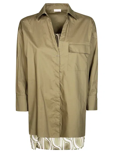 Liujo Camicia Stampa Geometrica In Green