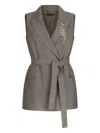 Liujo Chevron Vest With Belt