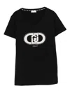 Liujo Cotton T-shirt With Logo  In Black