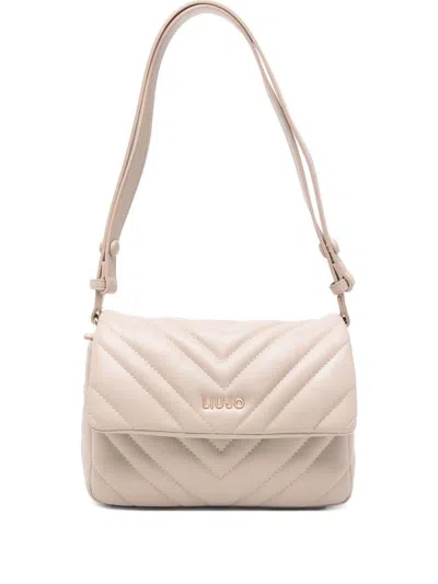 Liujo Cremefarbene Stepptasche Mit Logo  In Neutral