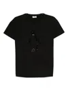 Liujo Crew Neck T-shirt With Rhinestones