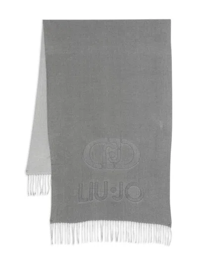 Liujo Double-colored Scarf  In Gray