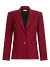 Liujo Dunkelroter Blazer Mit Steigendem Revers