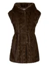 Liujo Faux Fur Vest With Hood