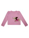 Liujo Felpa Girocollo Con Bassotto In Fuchsia