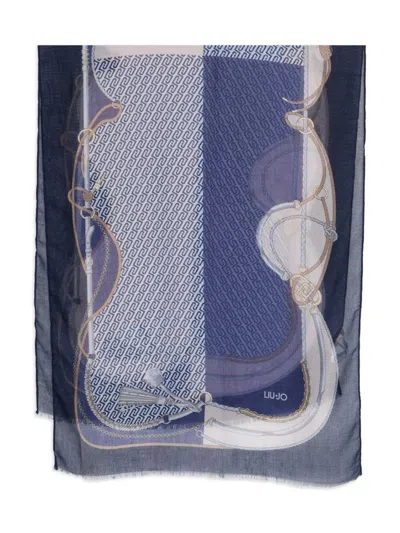 Liujo Foulard Con Stampa Blu  In Blue
