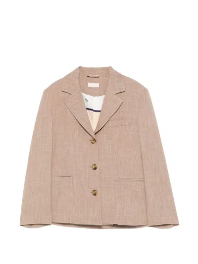 Liujo Giacca Blazer Color Sabbia Con Tasche  In Neutral