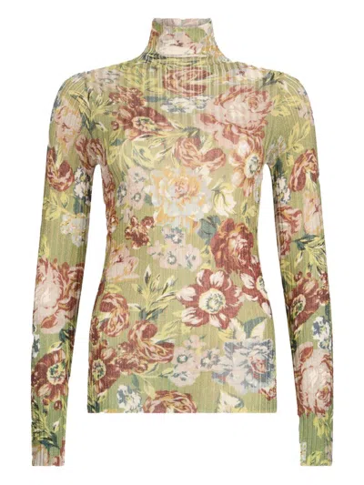 Liujo High-neck Sweater With Pattern  In Multi