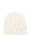 Liujo Ivory Cap With Rhinestones  In Neutral