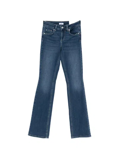 Liujo Jeans Blu A Gamba Leggermente Svasata  In Blue
