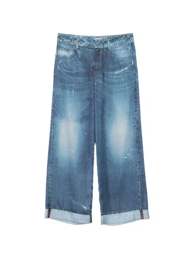Liujo Jeans Lunghi Blu Con Effetto Sfrumato  In Blue