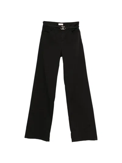Liujo Jeans Neri A Vita Alta Con Cinturina  In Black
