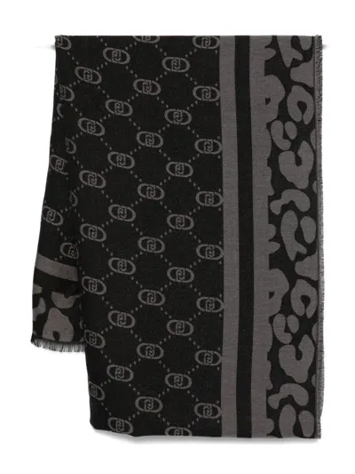 Liujo Logo Scarf  In Blue