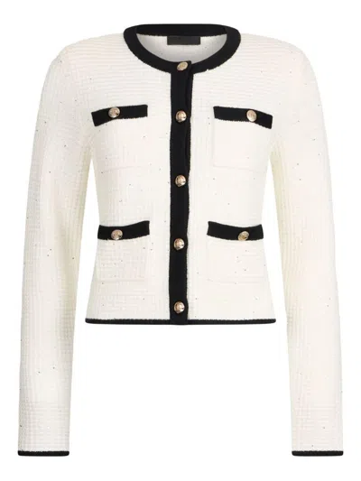 Liujo Lurex Cardigan  In White