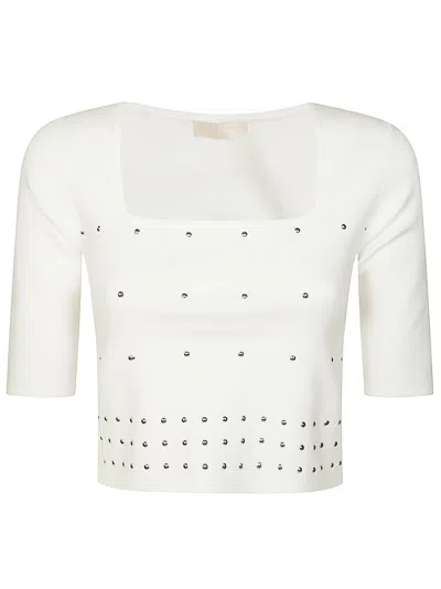 Liujo Maglia Scollo Quadrato In White