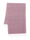 Liujo Monogram Logo Scarf  In Pink