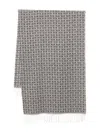 Liujo Monogram Logo Scarf  In Gray