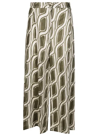 Liujo Pantalone  Stampe Geometriche In Green