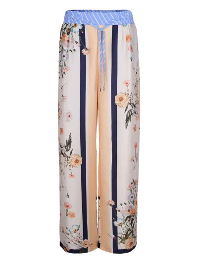 Liujo Pantaloni Con Stampa Grafica Floreale  In Multi