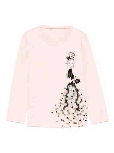 Liujo Kids' Pink Shirt With Graphic Print