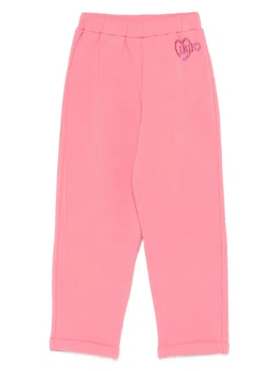 Liujo Kids' Pink Stretch Cotton Sweatpants