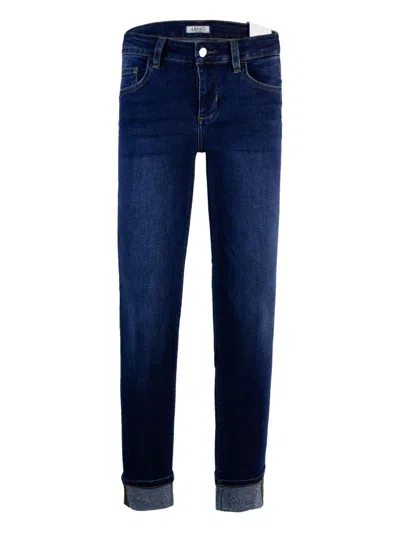 Liujo Regular Fit Jeans With Turn-up  In Blue