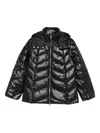 Liujo Schwarze Daunenjacke Mit Steppmuster Und Kapuze  In Black