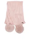 Liujo Sciarpa A Coste Con Ponpon In Pink