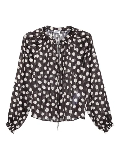 Liujo Semi-sheer Blouse With Polka Dots