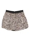 Liujo Short Animal Print Skirt  In Multi