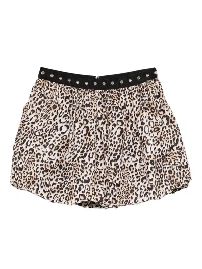 Liujo Short Animal Print Skirt  In Multi