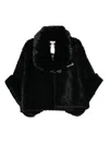 Liujo Short Black Fur Coat  In Black