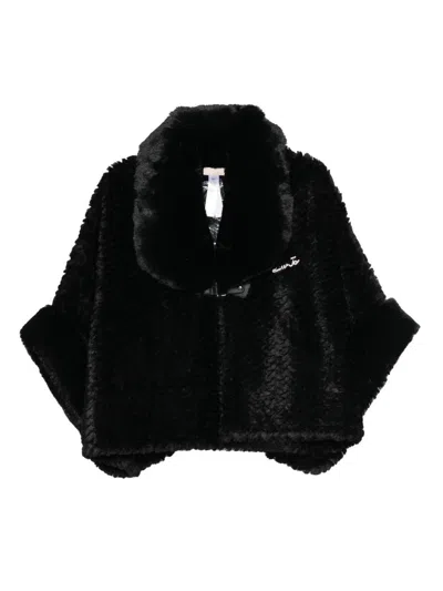 Liujo Short Black Fur Coat