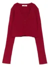 Liujo Short Red Cardigan With Buttons  In Red