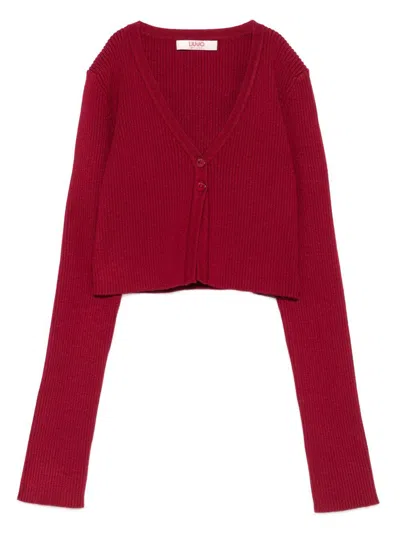 Liujo Kids' Short Red Cardigan With Buttons