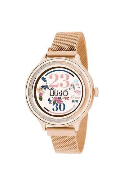 Liujo Smartwatch Woman Liu Jo Swlj050 Gold Rose In Brown