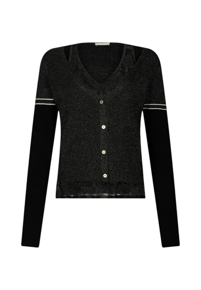 Liujo-sport Women's Cardigan Liu Jo Tf5027ms49i Black
