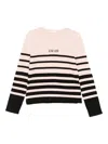 Liujo Striped Sweater  In Black