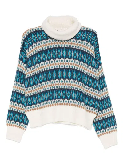 Liujo Sweater With Blue Pattern