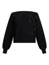 Liujo Sweater With Rhinestones  In Black