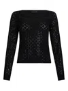 Liujo Sweater With Semi-perforated Workmanship  In Black