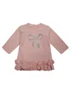 Liujo Vestito In Felpa Con Fiocco In Pink
