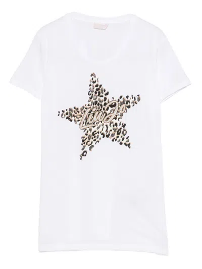 Liujo White Cotton T-shirt With Print