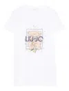 Liujo White Cotton T-shirt With Print