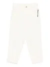 Liujo White Cotton Trousers  In Neutral