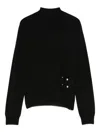 Liujo Wool Turtleneck Sweater  In Black