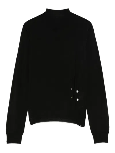 Liujo Wool Turtleneck Sweater  In Black