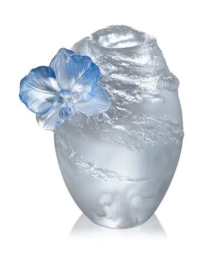 Liuli A Fresh And Wonderful Blessing Crystal Sculpture In Blue/clear