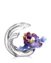 Liuli Arising Through Contentment Iris Floral Sculpture In Purple